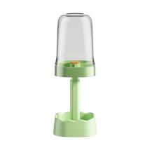 Porte-dentifrice pour brosse à dents avec organisateur dentaire décoratif à 3 fentes(vert)