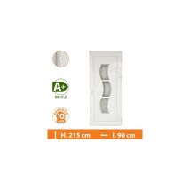 Porte d'entrée pvc Blanc - Tirant Droit - Phoenix