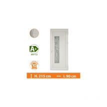 Porte d'entrée pvc Blanc - Tirant Droit - Andromède