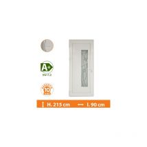 Porte d'entrée pvc Blanc - Tirant Gauche - Andromède