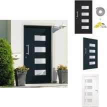 Porte d'entrée Aluminium et pvc Anthracite 100x200 cm - Portes D'entrée - Porte Extérieure - Porte Aluminium - Porte Pvc - Porte Sécurisée