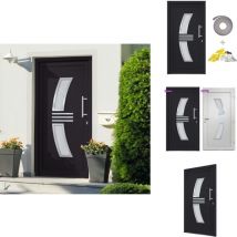 Porte d'entrée Anthracite 108x200 cm - Porte D'entrée - Porte Anthracite - Porte Pvc - Porte Sécurisée - Porte Résistante