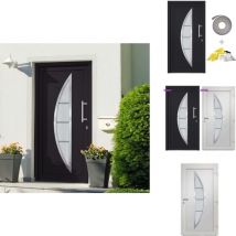 Porte d'entrée Anthracite 108x200 cm - Porte D'entrée - Porte Entrée - Porte Extérieure - Porte Aluminium - Porte Sécurisée