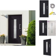 Porte d'entrée Anthracite 108x200 cm - Portes D'entrée - Porte Entrée - Porte Aluminium - Porte Sécurisée - Porte Élégante