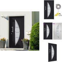 Porte d'entrée Anthracite 108x208 cm - Porte Entrée - Porte D'entrée - Porte Extérieure - Sécurité Habitation - Isolation Thermique