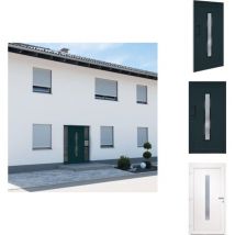 Porte d'entrée anthracite 108x208 cm pvc - Portes D'entrée - Porte Entrée - Porte Pvc - Porte Sécurisée - Porte Élégante