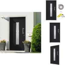 Porte d'entrée Anthracite 88x200 cm - Portes D'entrée - Porte D'entrée - Porte Aluminium - Porte Sécurisée - Porte Élégante