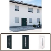 Porte d'entrée anthracite 88x200 cm pvc - Portes D'entrée - Porte D'entrée - Porte Extérieure - Porte Pvc - Porte Sécurisée