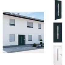 Porte d'entrée anthracite 88x200 cm pvc - Portes D'entrée - Porte D'entrée - Porte Pvc - Porte Sécurisée - Porte Élégante