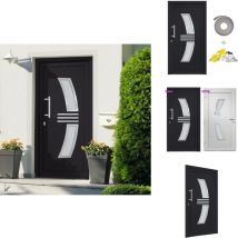 Porte d'entrée Anthracite 98x208 cm - Porte D'entrée - Porte Extérieure - Porte En Pvc - Porte Anthracite - Porte Sécurisée