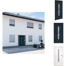 Porte d'entrée anthracite 98x208 cm pvc - Porte D'entrée - Porte Extérieure - Porte Pvc - Porte Sécurisée - Porte Élégante