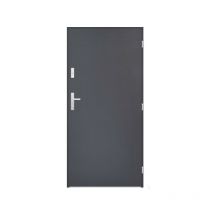 Porte d'entrée colombo 70 cm 55 mm en acier inoxydable - Poignée et serrure : Sans - Poussant: Droit