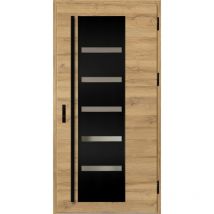 Porte d'entrée en acier avec cadre en aluminium amberg 1 90200 -100200 cm - Poussant: Gauche - Dimensions: 90 cm - Bâton de maréchal: Avec