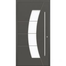 Porte d'entrée en aluminium passive alu G2 90 cm anthracite - Poussant: Droit
