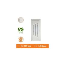 Porte D'Entrée Pvc Blanc - Tirant Gauche - Céphée