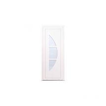 Porte d'entrée pvc surinam blanche h 215 cm x l 90 cm