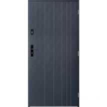 Porte d'entrée simple guta 80 cm anthracite - Poignée et serrure : Sans - Poussant: Gauche