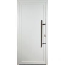 Meeth - Porte d'ingresso classico pvc modello 01 dentro/al di fuori: bianco, larghezza: 88cm, altezza: 208cm, senso di aperatura destra