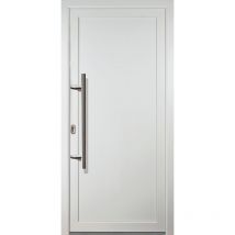 Meeth - Porte d'ingresso classico pvc modello 01 dentro/al di fuori: bianco, larghezza: 108cm, altezza: 200cm, senso di aperatura sinistra