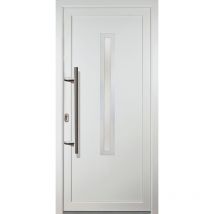 Porte d'ingresso pvc jm signum esclusivo, mod. 70, dentro/al di fuori: bianco, larghezza: 108cm, altezza: 208cm, senso di aperatura sinistra