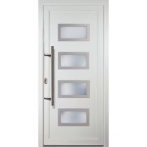 Meeth - Porte d'ingresso pvc jm signum esclusivo, mod. 92, dentro/al di fuori: bianco, larghezza: 98cm, altezza: 208cm, senso di aperatura sinistra