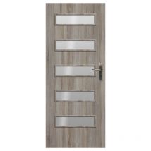 Porte d'intérieur vitrée arizona chêne Sonoma en plusieurs dimensions - Poussant: Gauche - Largeur porte: 90 cm