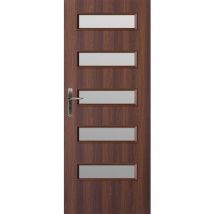 Porte d'intérieur vitrée arizona rustique en plusieurs dimensions - Poussant: Droit - Largeur porte: 90 cm