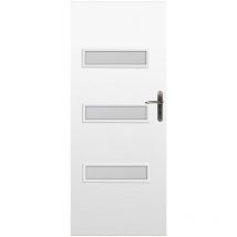 Azura Home Design - Porte d'intérieur vitrée cent blanc en plusieurs dimensions - Poussant: Gauche - Largeur porte: 80 cm