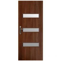 Azura Home Design - Porte d'intérieur vitrée cent noyer en plusieurs dimensions - Poussant: Droit - Largeur porte: 70 cm