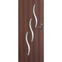 Porte d'intérieur vitrée NEPTUN rustique en plusieurs dimensions - Poussant: Gauche - Largeur porte: 90 cm