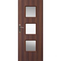 Porte d'intérieur vitrée orlando rustique en plusieurs dimensions - Poussant: Droit - Largeur porte: 70 cm