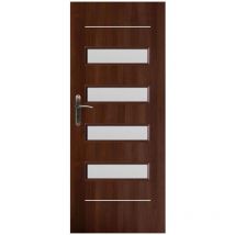 Porte d'intérieur vitrée panamera noyer en plusieurs dimensions - Poussant: Droit - Largeur porte: 90 cm