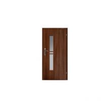 Azura Home Design - Porte d'intérieur vitrée tokio 2 noyer en plusieurs dimensions - Poussant: Droit - Largeur porte: 70 cm