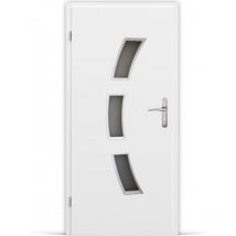 Porte d'intérieur vitrée zeus blanc en plusieurs dimensions - Poussant: Gauche - Largeur porte: 80 cm