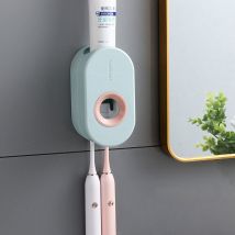Ensoleille - Porte-distributeur de dentifrice, distributeur automatique de dentifrice, porte-dentifrice en plastique, adapté à la salle de bain, à