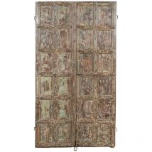 Biscottini - Porte en bois massif et en fer pour l'intérieur ou l'extérieur, ancienne et médiévale coulissaut