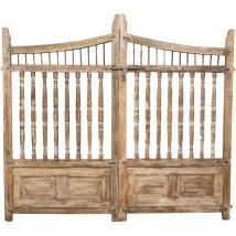 Porte en bois massif et en fer, pour une utilisation intérieure et extérieure