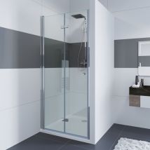 Impts - Porte en niche cloison de douche cabine de douche en niche sans cadre simple porte pliante porte pliante porte de douche douche verre de