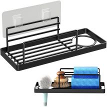 Porte Eponge Evier Cuisine, Porte Savon Cuisine Acier Inoxydable, Porte éponge évier Noir, Range Eponge Evier Cuisine, Rangement Vaisselle Evier Non