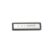 Portaetichette Socona 93 x 26 mm - nero con filettatura argento - pa
