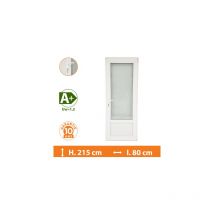 Direct Fenêtres - Porte-Fenêtre 1 vantail Blanc - Tirant Droit - H.215 x l.80 cm