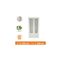 Porte-Fenêtre 2 vantaux Blanc - H.205 x l.100 cm