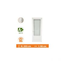 Direct Fenêtres - Porte-Fenêtre 1 vantail Blanc - Tirant droit - H.205 x l.90 cm