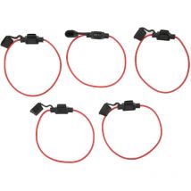 Porte-fusible 12V 30A, 5 pièces, réfractaire, étanche, pliable, amovible, anti-poussière, supports en ligne