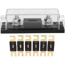 Porte-fusibles Audio de voiture, système vidéo 150A, jeu de blocs de fusibles anl avec 6 fusibles pour camping-car, Yacht, bateau, véhicule agricole