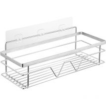 Duschgelhalter fürs Badezimmer, Duschregal, Badezimmerregale aus Edelstahl, selbstklebendes Duschregal ohne Bohren, rostfreier