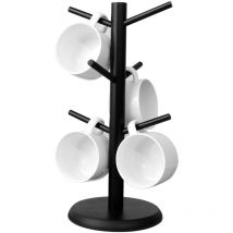 Porte-gobelet à café, Arbre Porte-gobelet en Bambou à Fond épais, Porte-gobelet, Porte-gobelet de comptoir(noir)