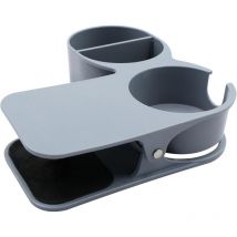 Porte-gobelet à clip - Porte-gobelet - Porte-bouteille - Support pour tasse à café avec pince - Support de bureau mobile pour la maison, le bureau