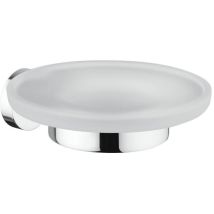Porte-gobelet en verre avec verre satiné, fixation par vis Mamoli 000006750001 Chromé