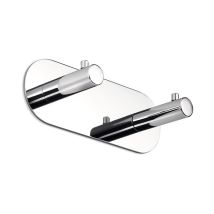 Inda - Porte-manteau double en acier chromé Gealuna